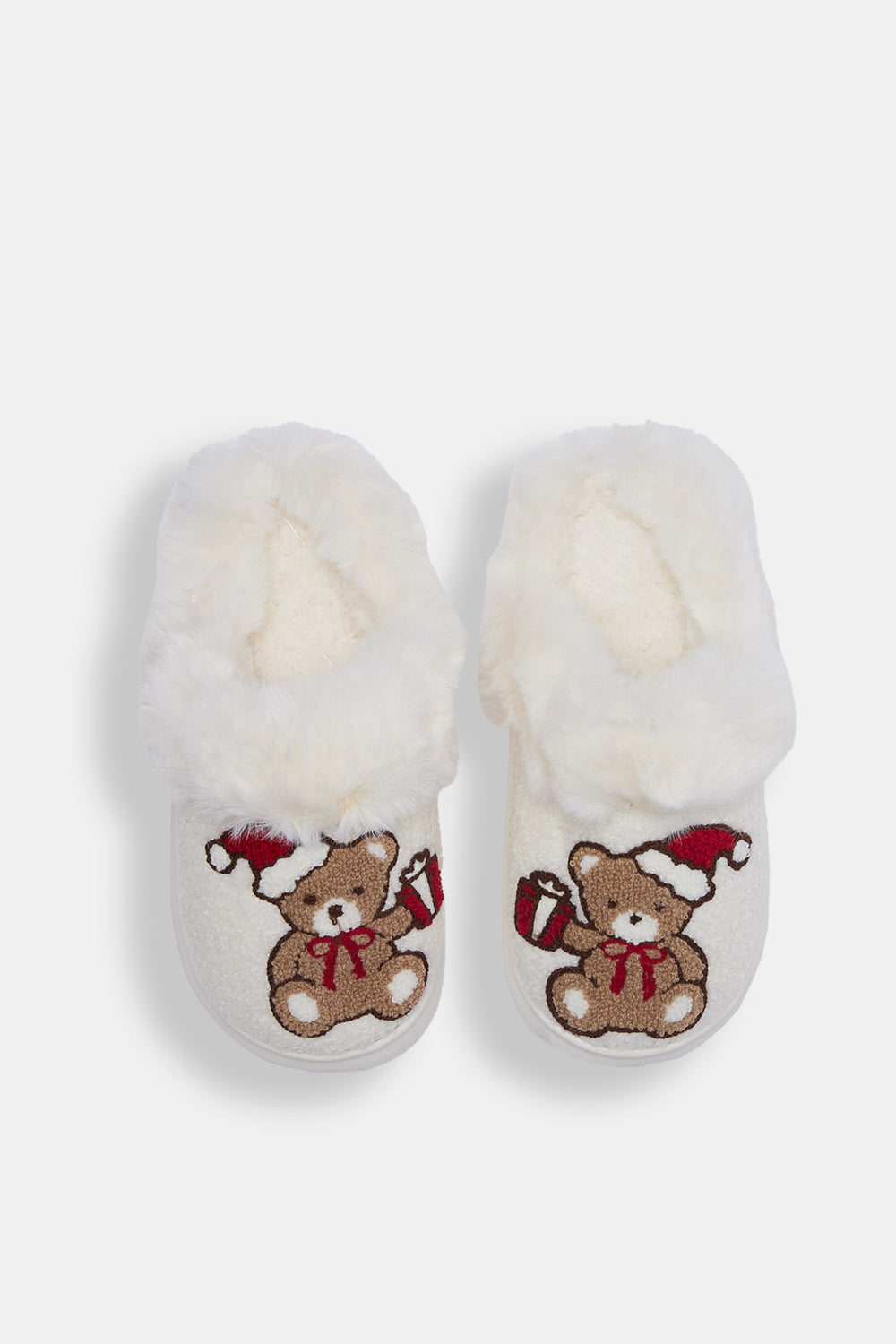 Faux-Shearling Scuff Plush Slippers Faux-Shearling Scuff Plush Slippers