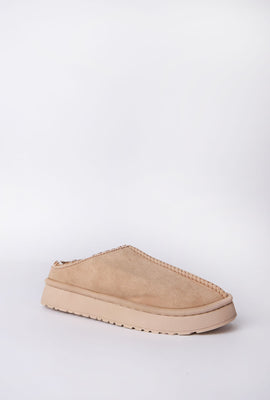 Womens Faux-Suede Slippers