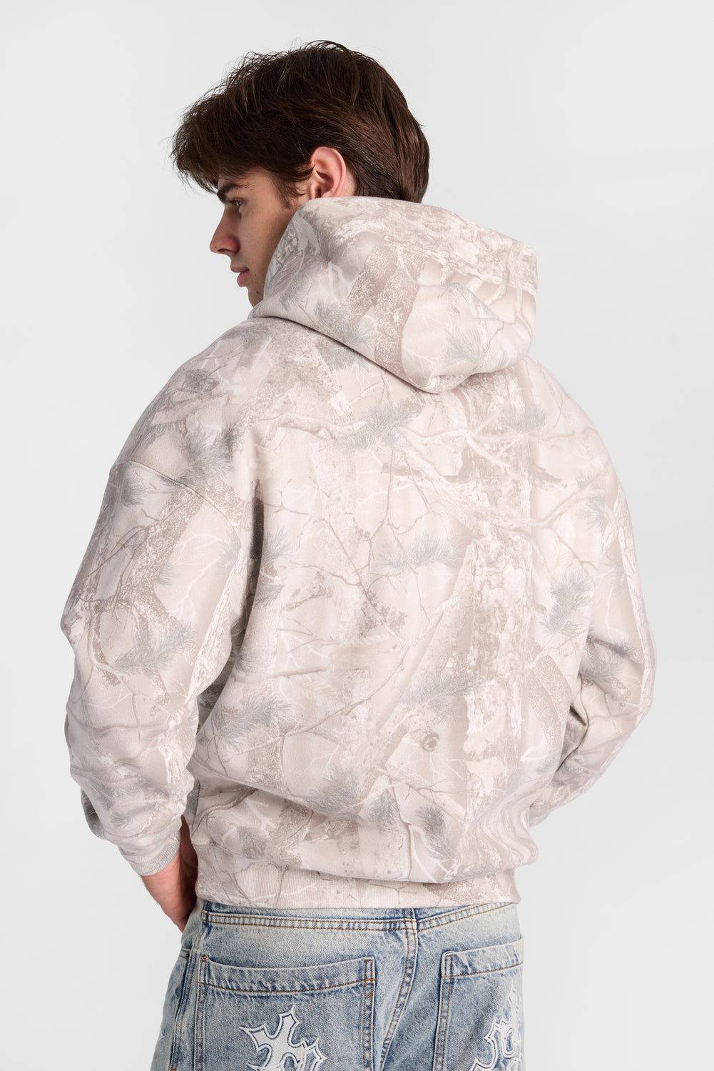 North Western Tree Camouflage Boxy Hoodie North Western Tree Camouflage Boxy Hoodie
