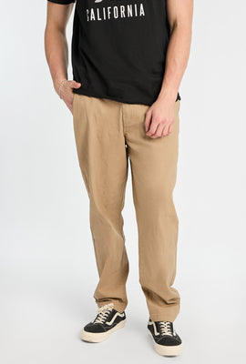 Pantalon en sergé à coupe décontractée