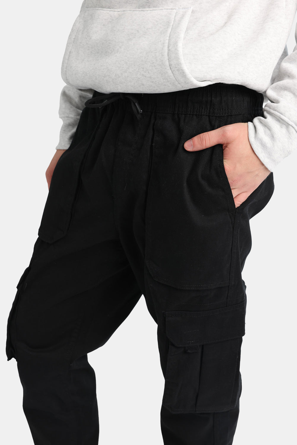 Jogger cargo en sergé coupe décontracté Jogger cargo en sergé coupe décontracté