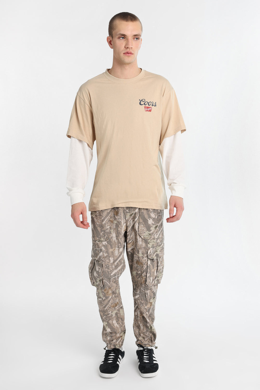 Jogger cargo en sergé coupe décontracté Jogger cargo en sergé coupe décontracté - West49