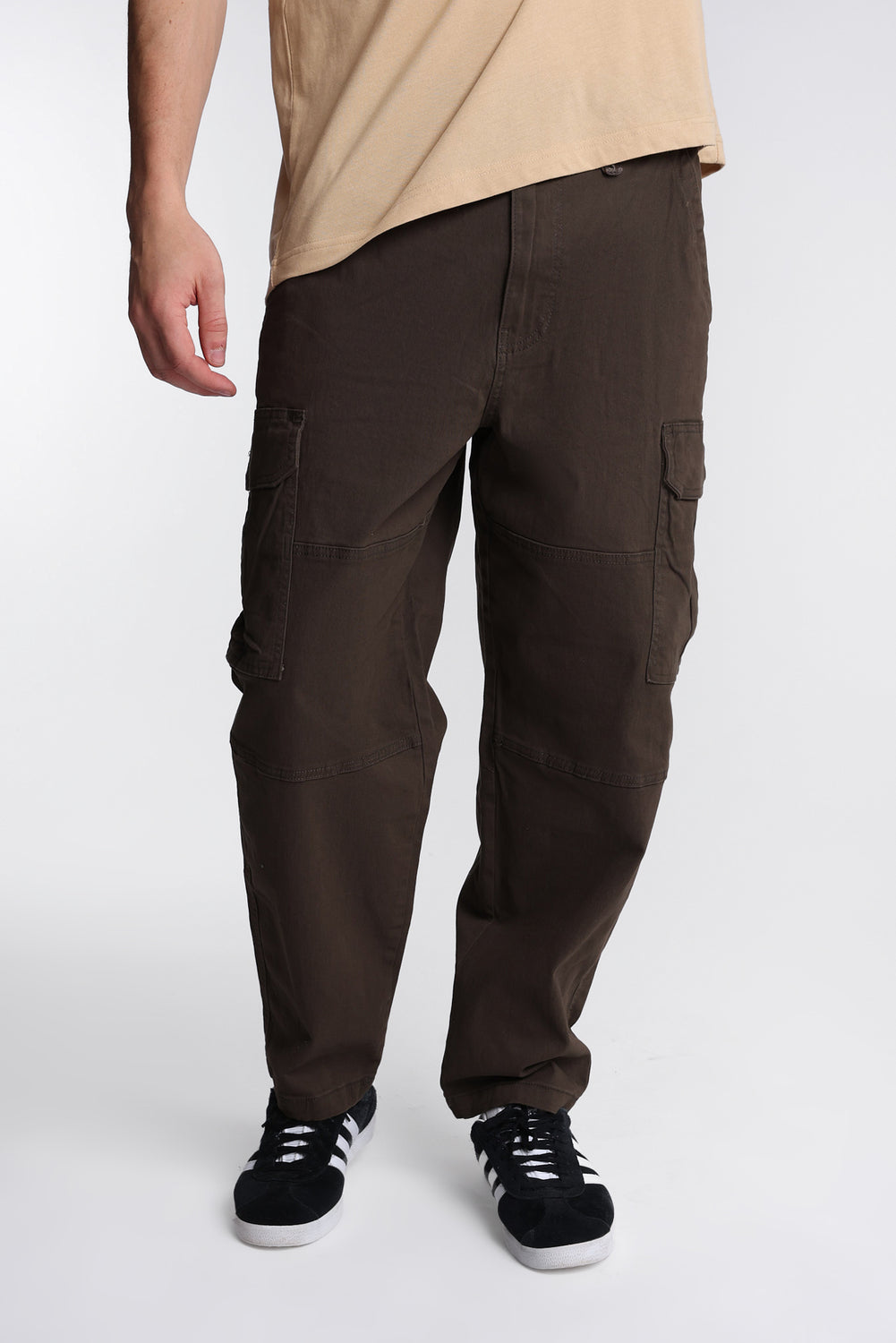Pantalon cargo en sergé skateur ample Pantalon cargo en sergé skateur ample