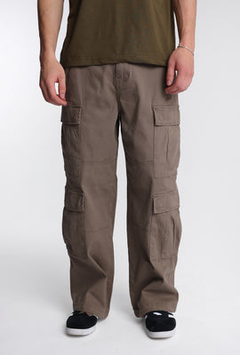 Pantalon cargo en sergé à 4 poches