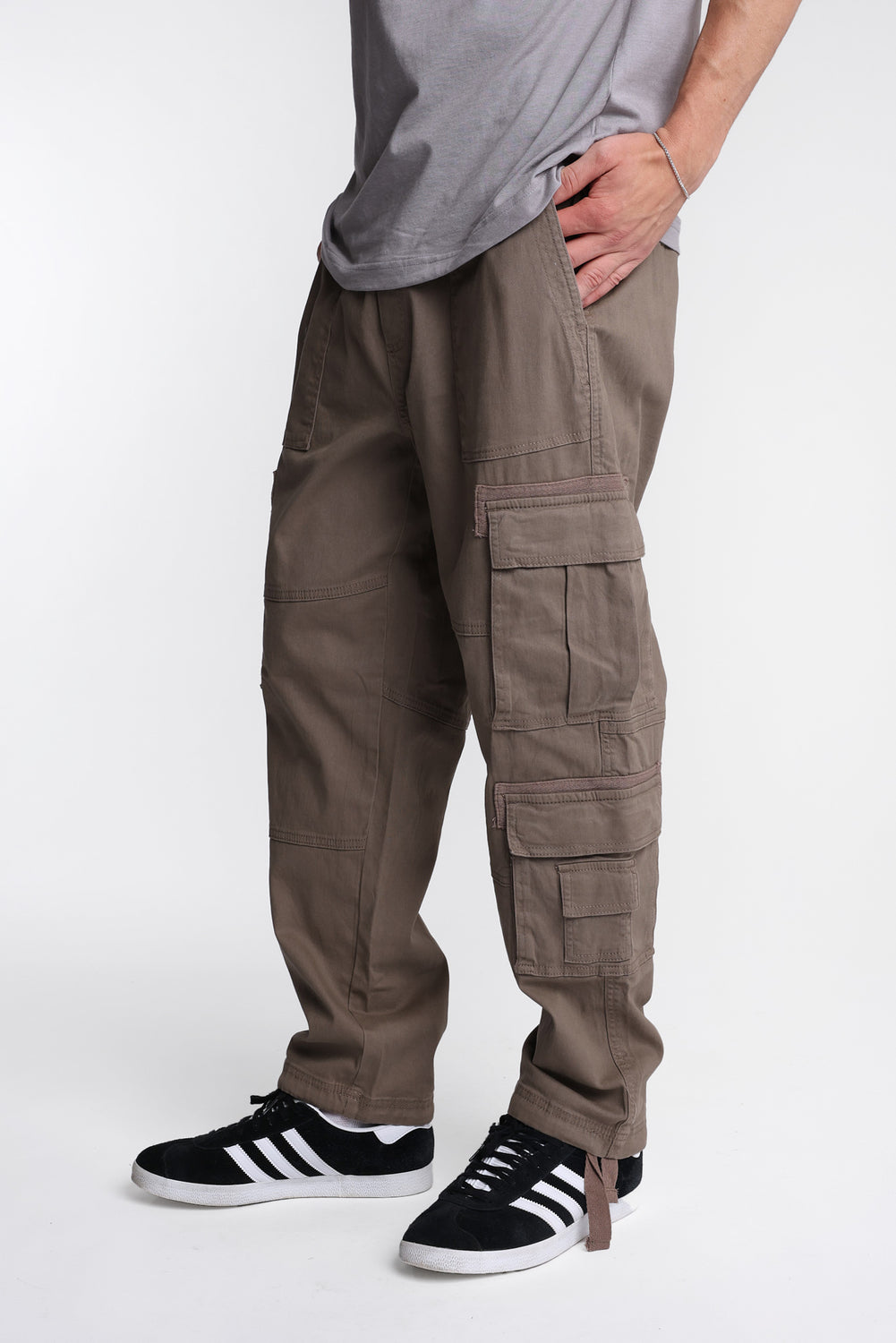 Pantalon cargo en sergé Pantalon cargo en sergé
