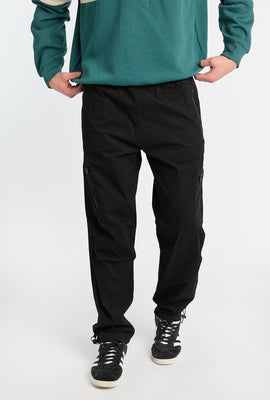 Loose Zip Poplin Cargo Jogger