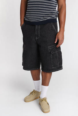 Short cargo en denim ample