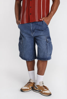 Baggy Cargo Denim Shorts