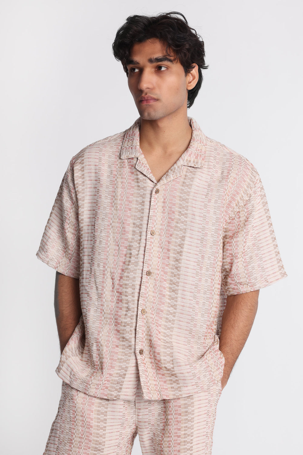 Chemise texturée boutonnée Chemise texturée boutonnée