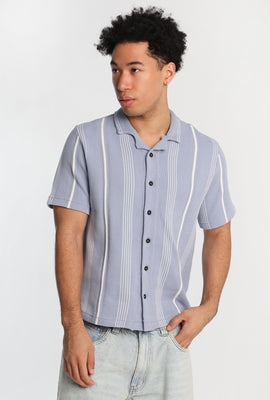 Striped Short Sleeve Button-Up Shirt