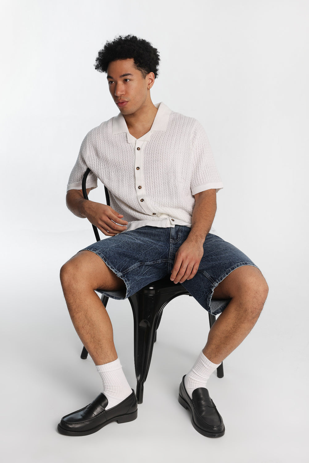 Chevron Short Sleeve Button-Up Shirt Chevron Short Sleeve Button-Up Shirt