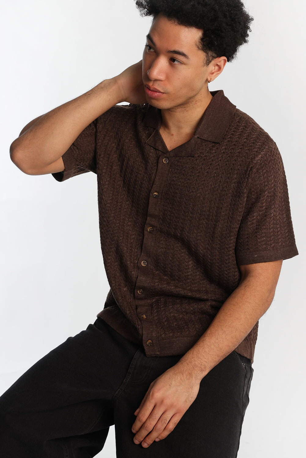 Chevron Short Sleeve Button-Up Shirt Chevron Short Sleeve Button-Up Shirt