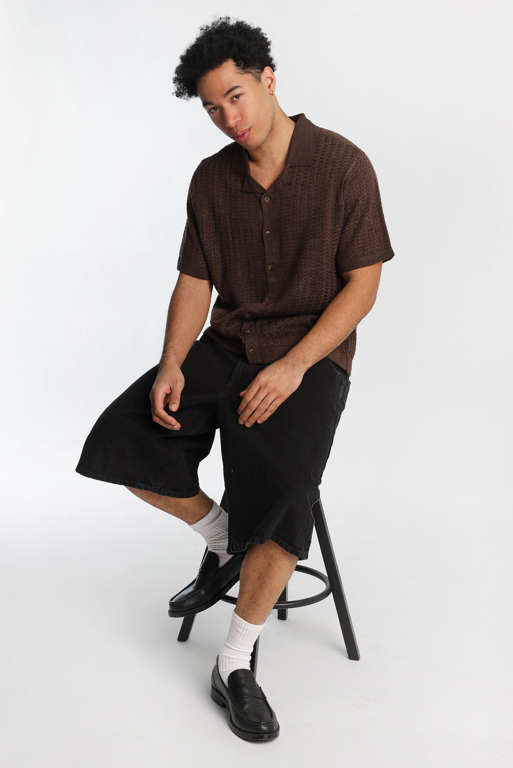 Chevron Short Sleeve Button-Up Shirt Chevron Short Sleeve Button-Up Shirt