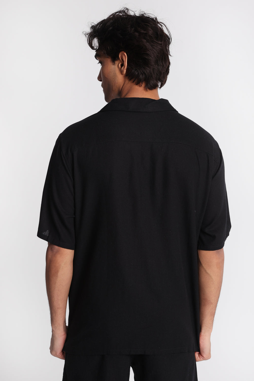 Chemise boutonnée en mélange de lin Chemise boutonnée en mélange de lin