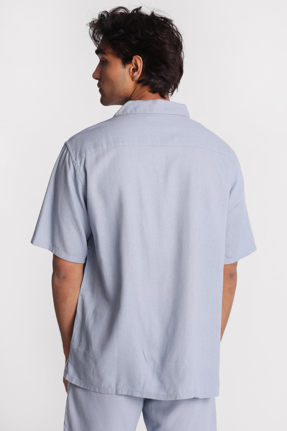 Linen-Blend Button-Up Shirt Linen-Blend Button-Up Shirt