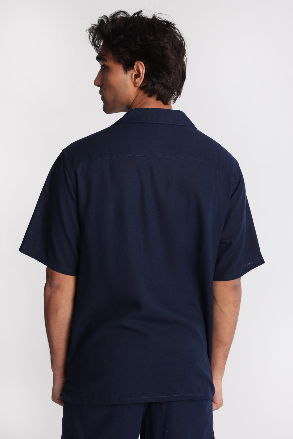 Chemise boutonnée en mélange de lin Chemise boutonnée en mélange de lin