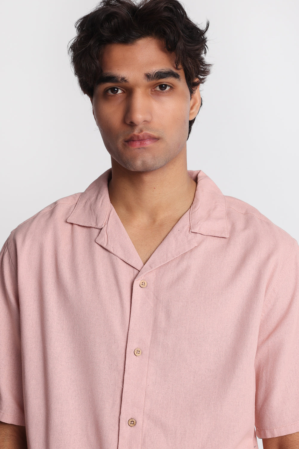 Linen-Blend Button-Up Shirt Linen-Blend Button-Up Shirt