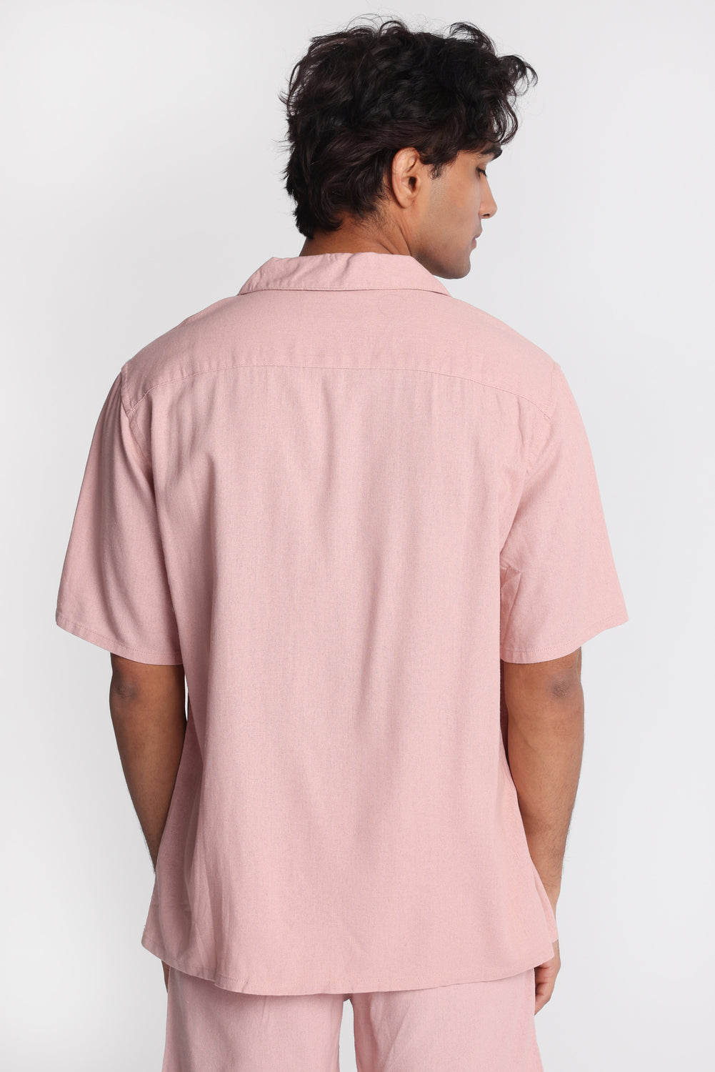 Chemise boutonnée en mélange de lin Chemise boutonnée en mélange de lin