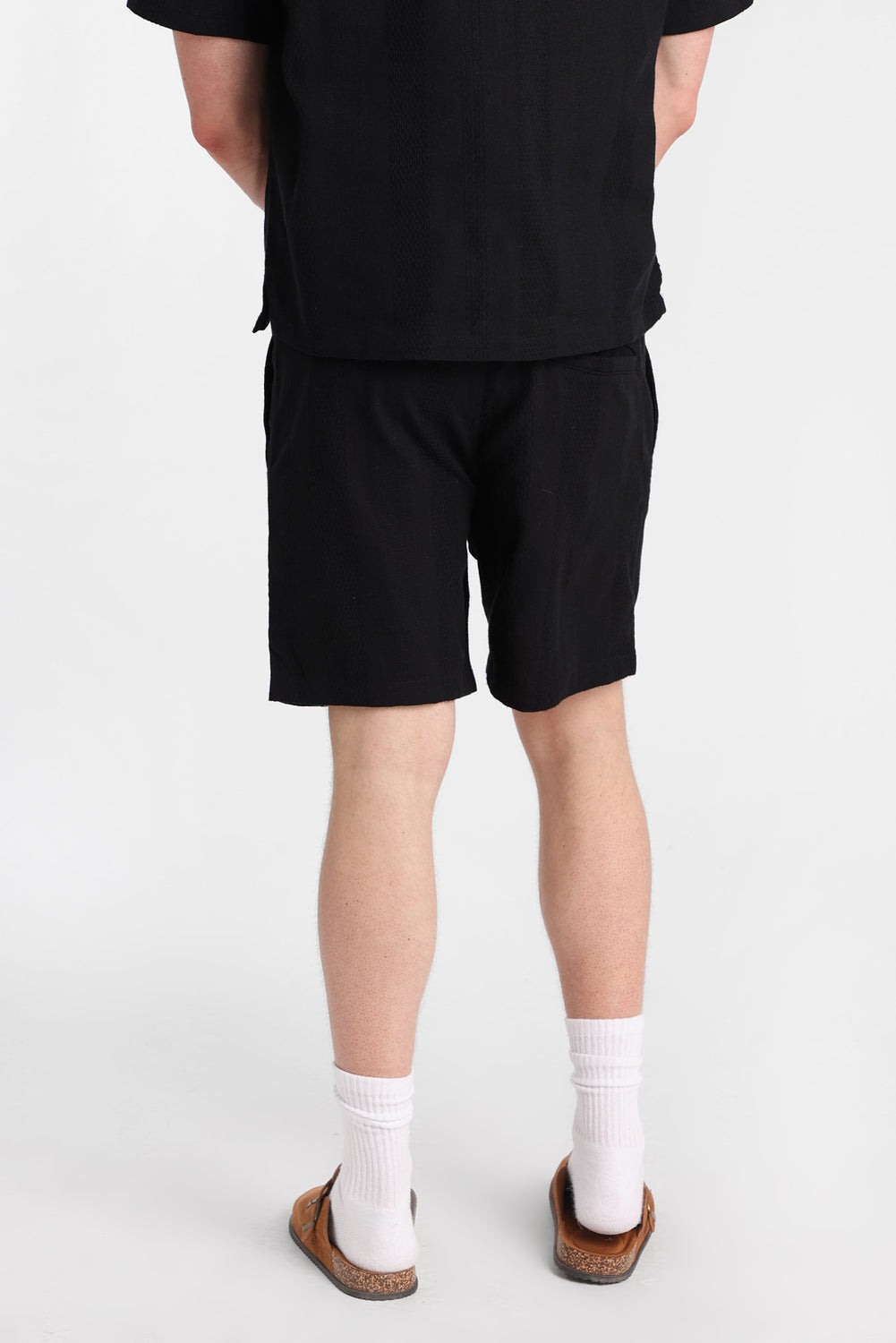 Textured Striped Shorts 7