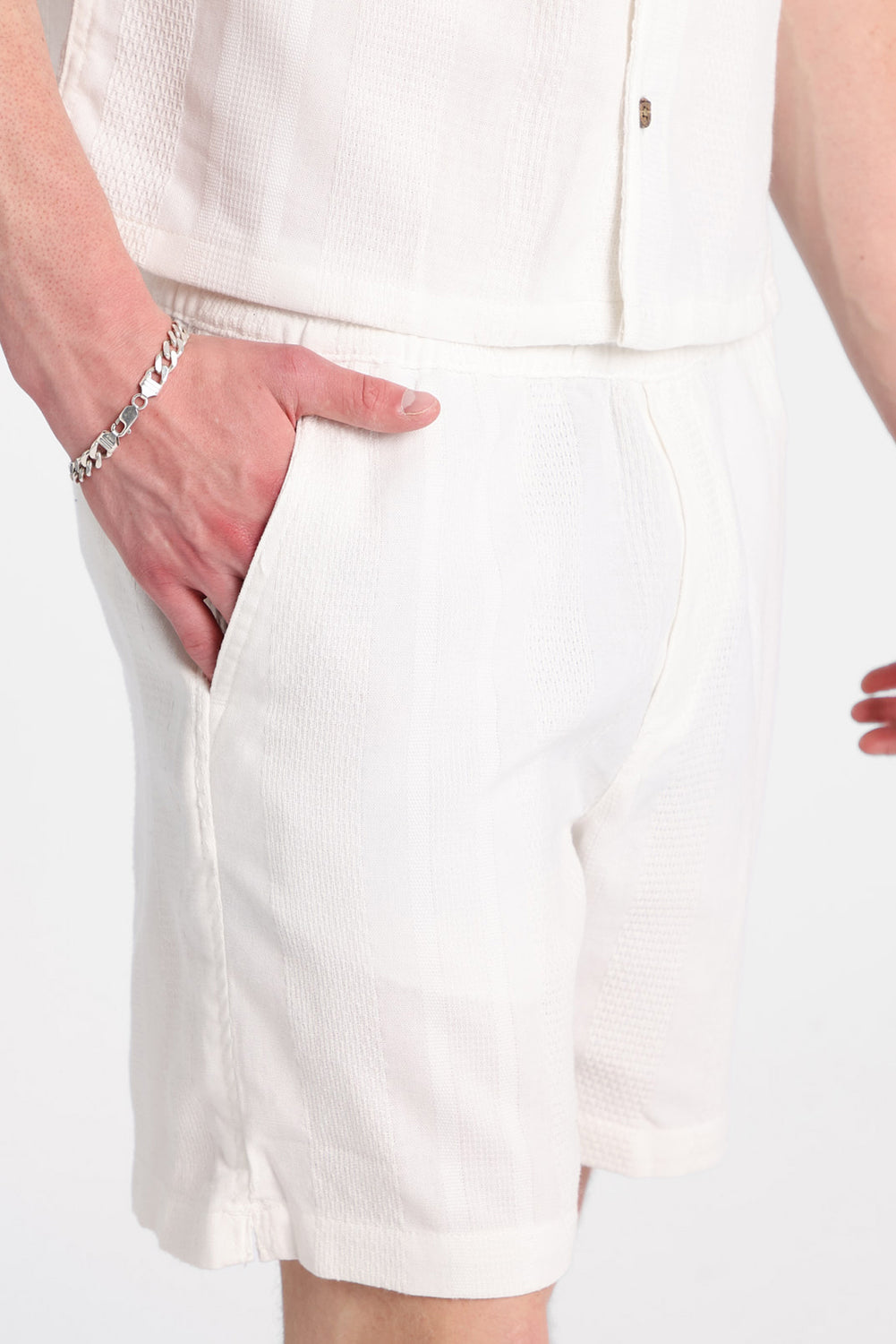 Short texturé à rayures 7 po Short texturé à rayures 7 po