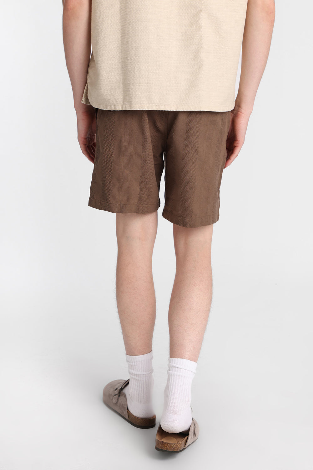 Textured Striped Shorts 7