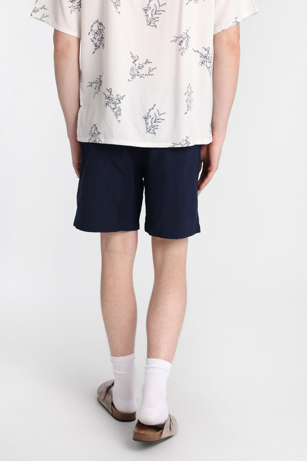 Textured Striped Shorts 7