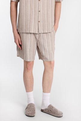 Short à rayures texturées