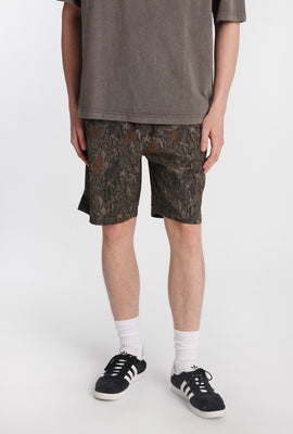 Short en sergé motif camouflage