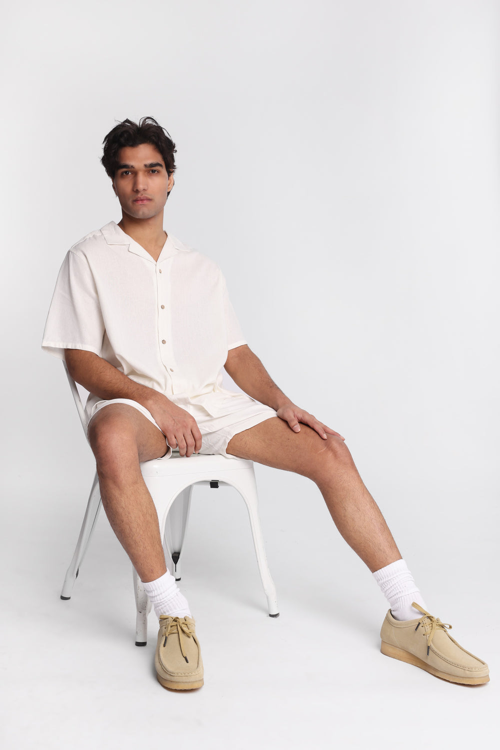 Short en mélange de lin 7 po Short en mélange de lin 7 po