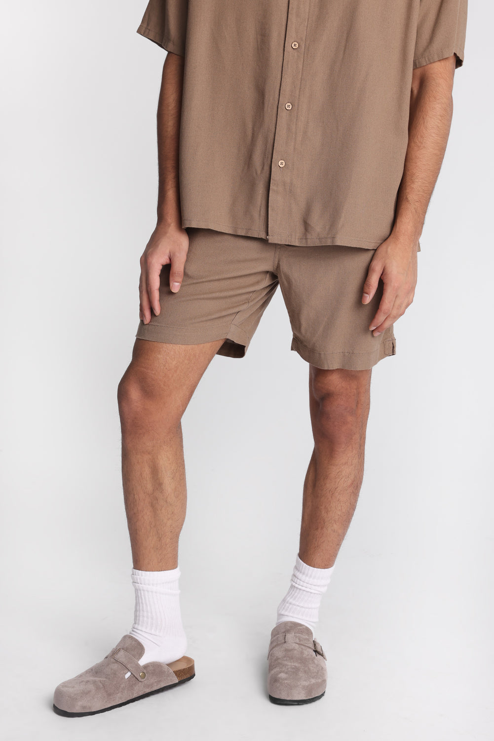 Short en mélange de lin 7 po Short en mélange de lin 7 po