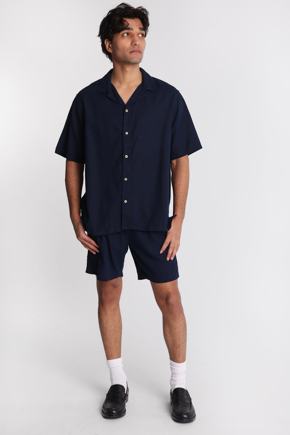 Short en mélange de lin 7 po Short en mélange de lin 7 po