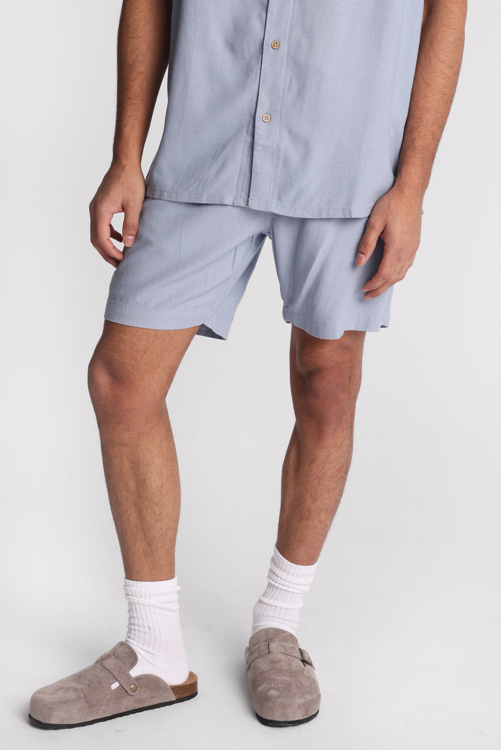 Short en mélange de lin 7 po Short en mélange de lin 7 po