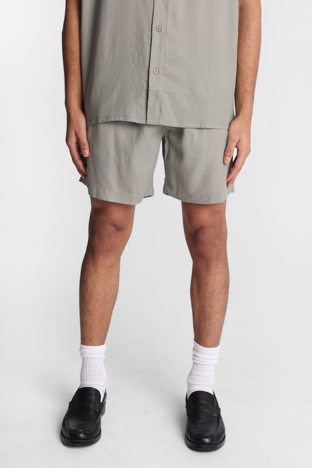 Short en mélange de lin 7 po Short en mélange de lin 7 po