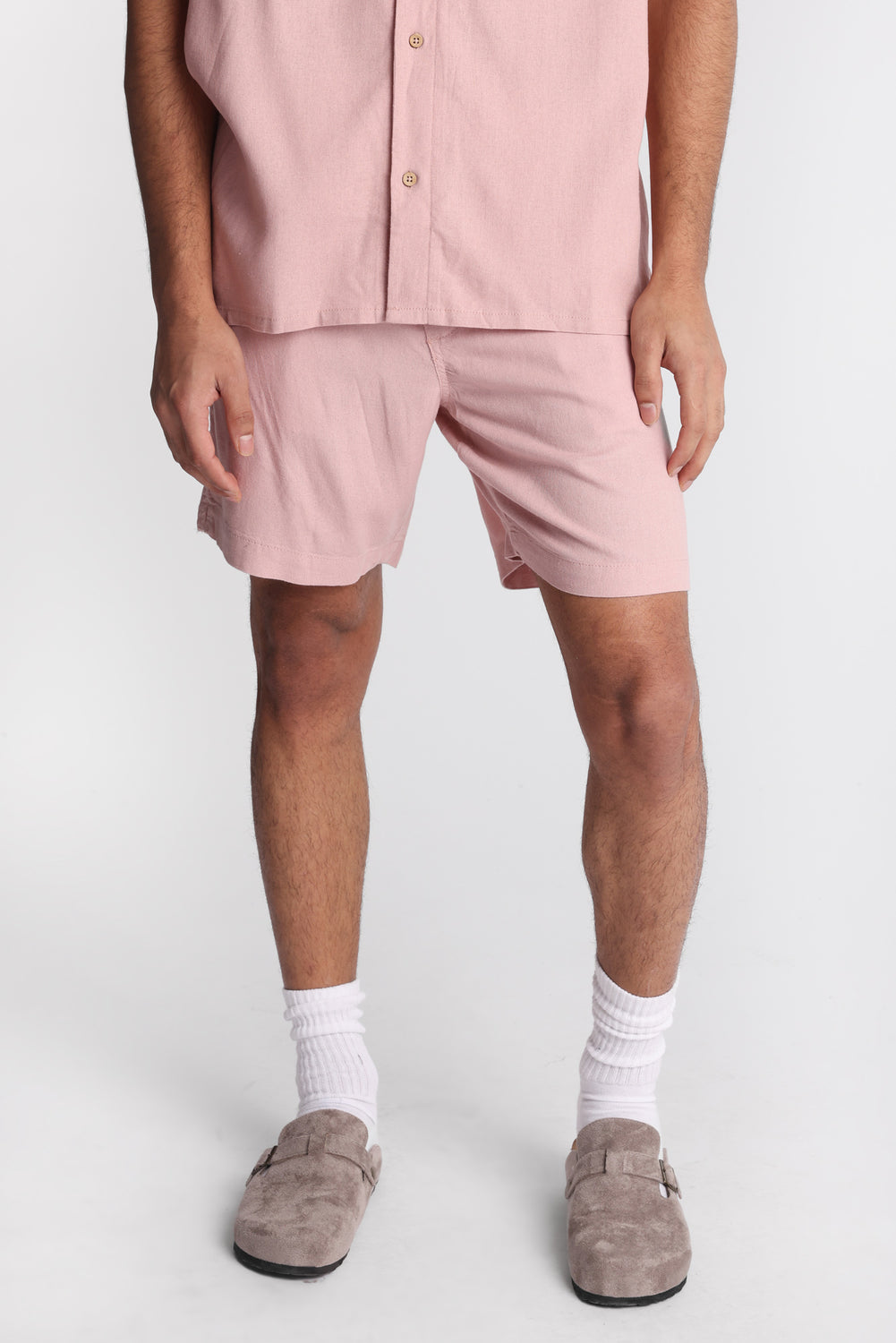 Short en mélange de lin 7 po Short en mélange de lin 7 po