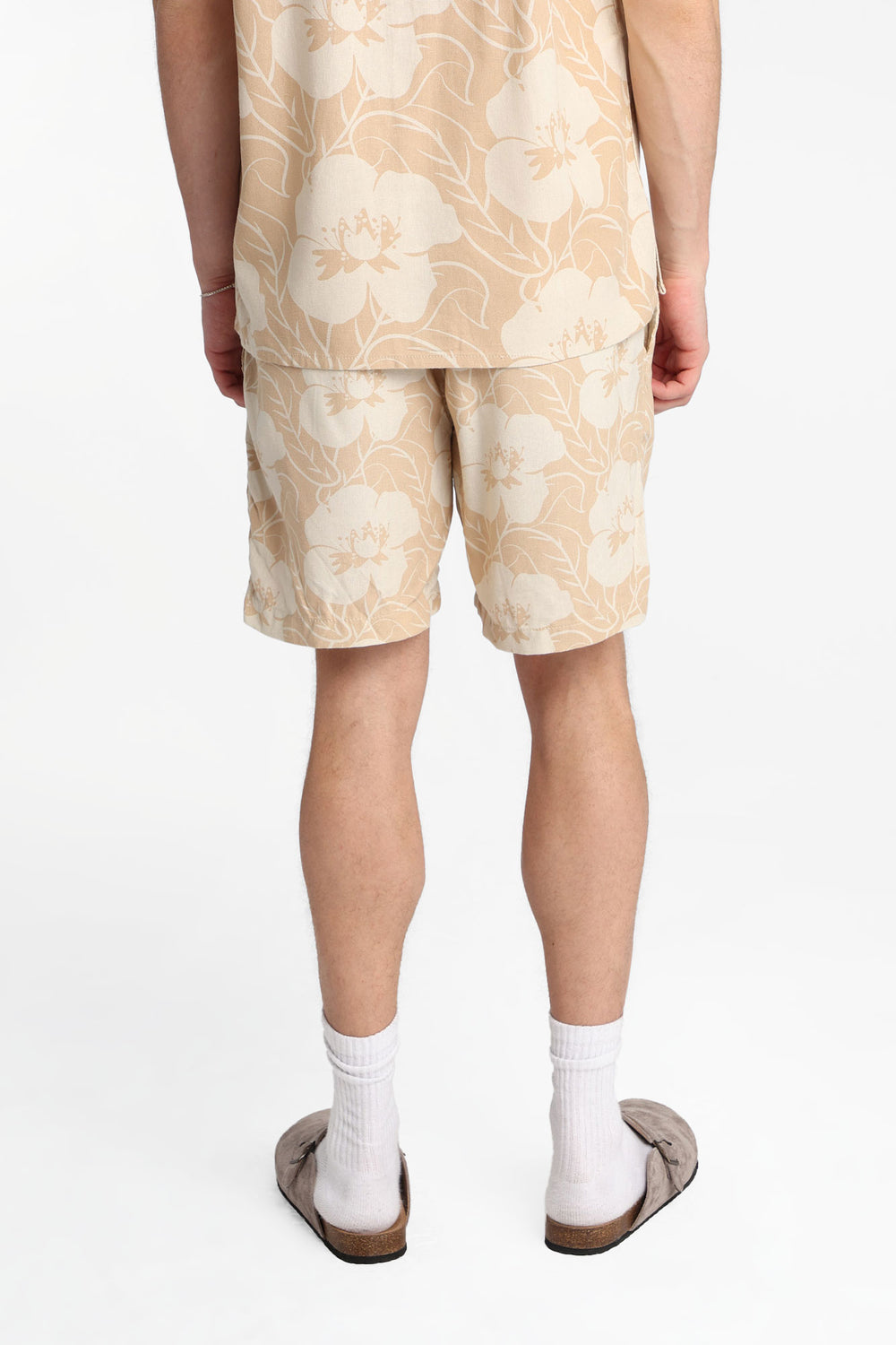 Linen-Blend Floral Shorts 7