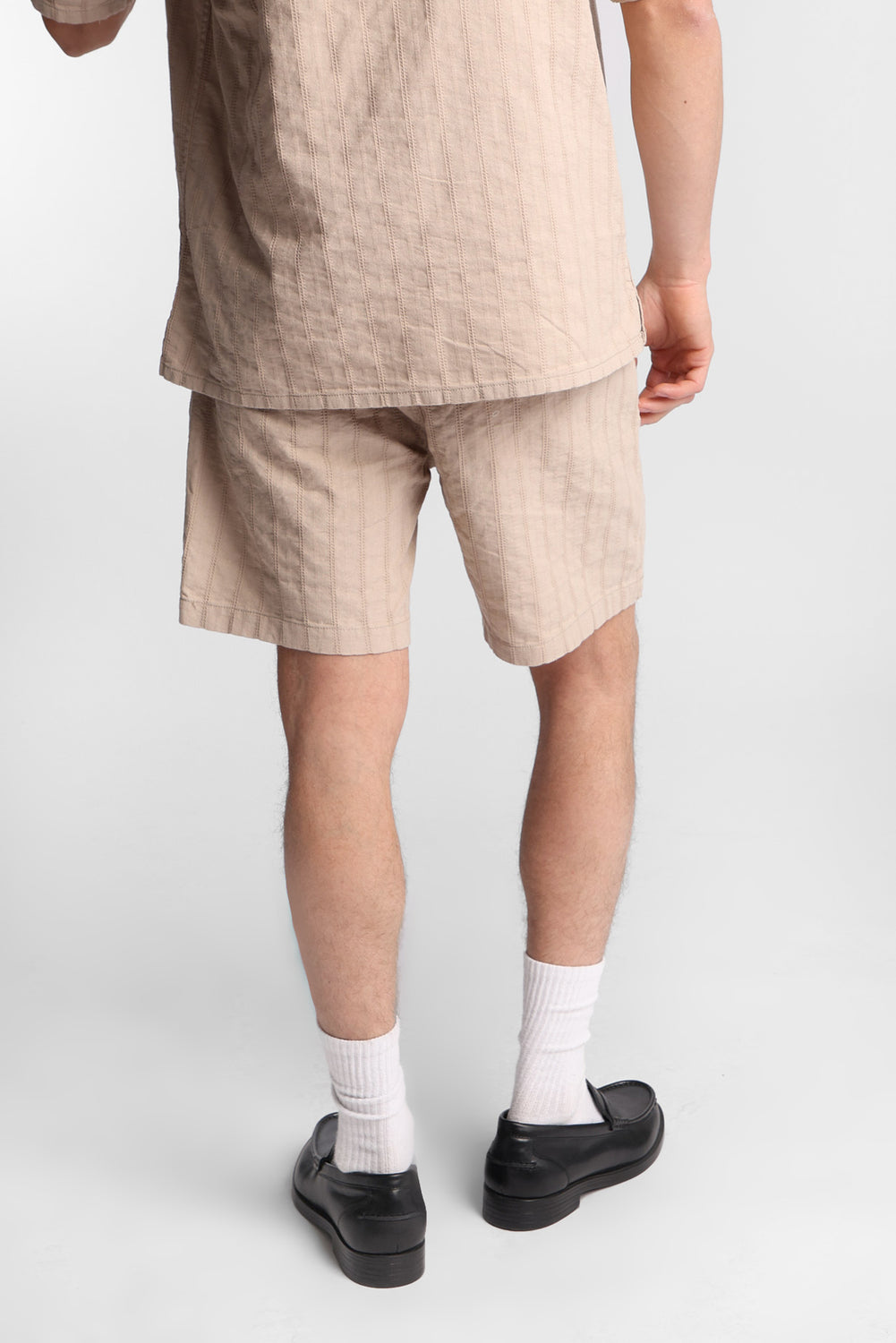 Short texturé à rayures Short texturé à rayures