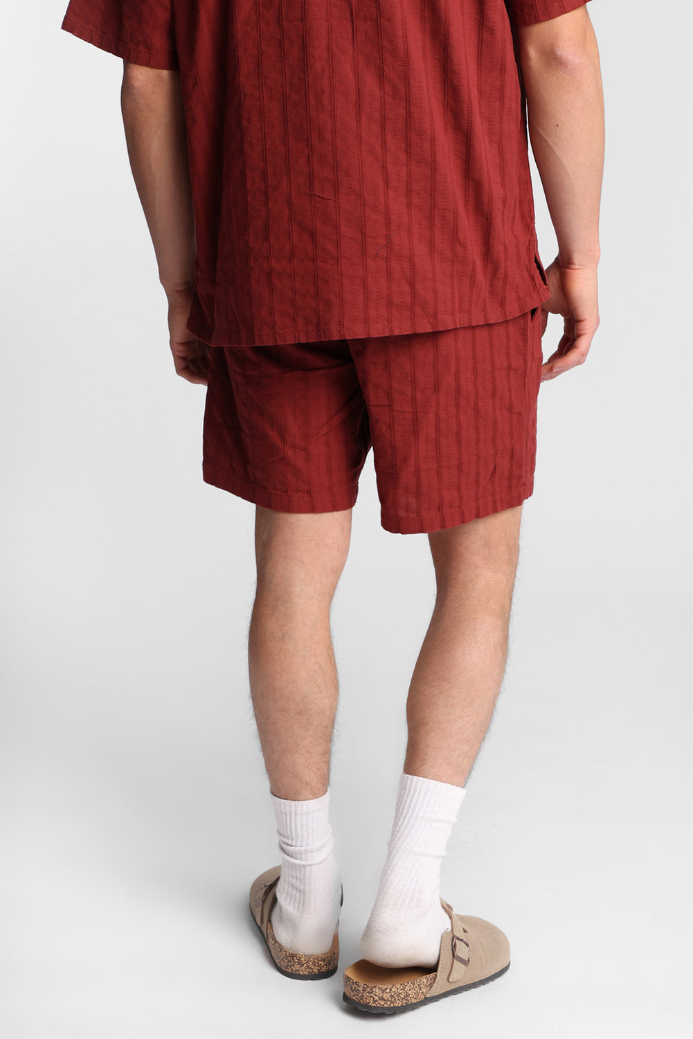 Short texturé à rayures Short texturé à rayures