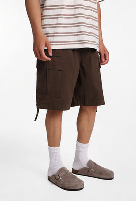 Short ample en sergé à multiples poches
