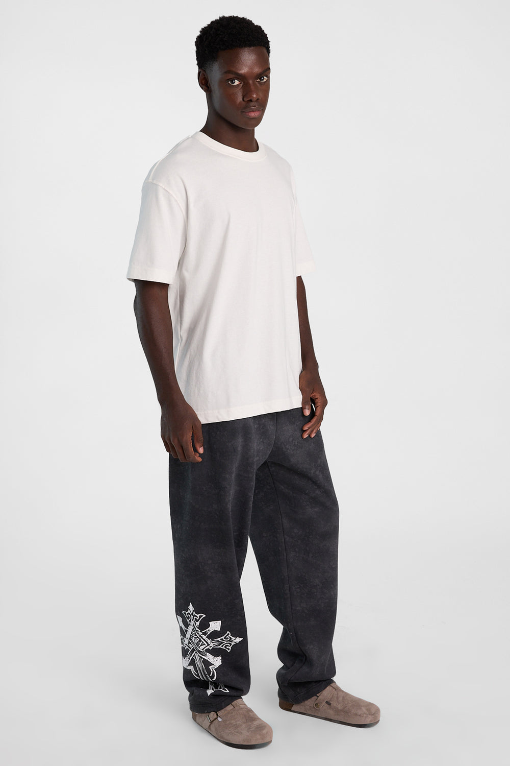 Arsenic Cross Washed Baggy Sweatpants Arsenic Cross Washed Baggy Sweatpants