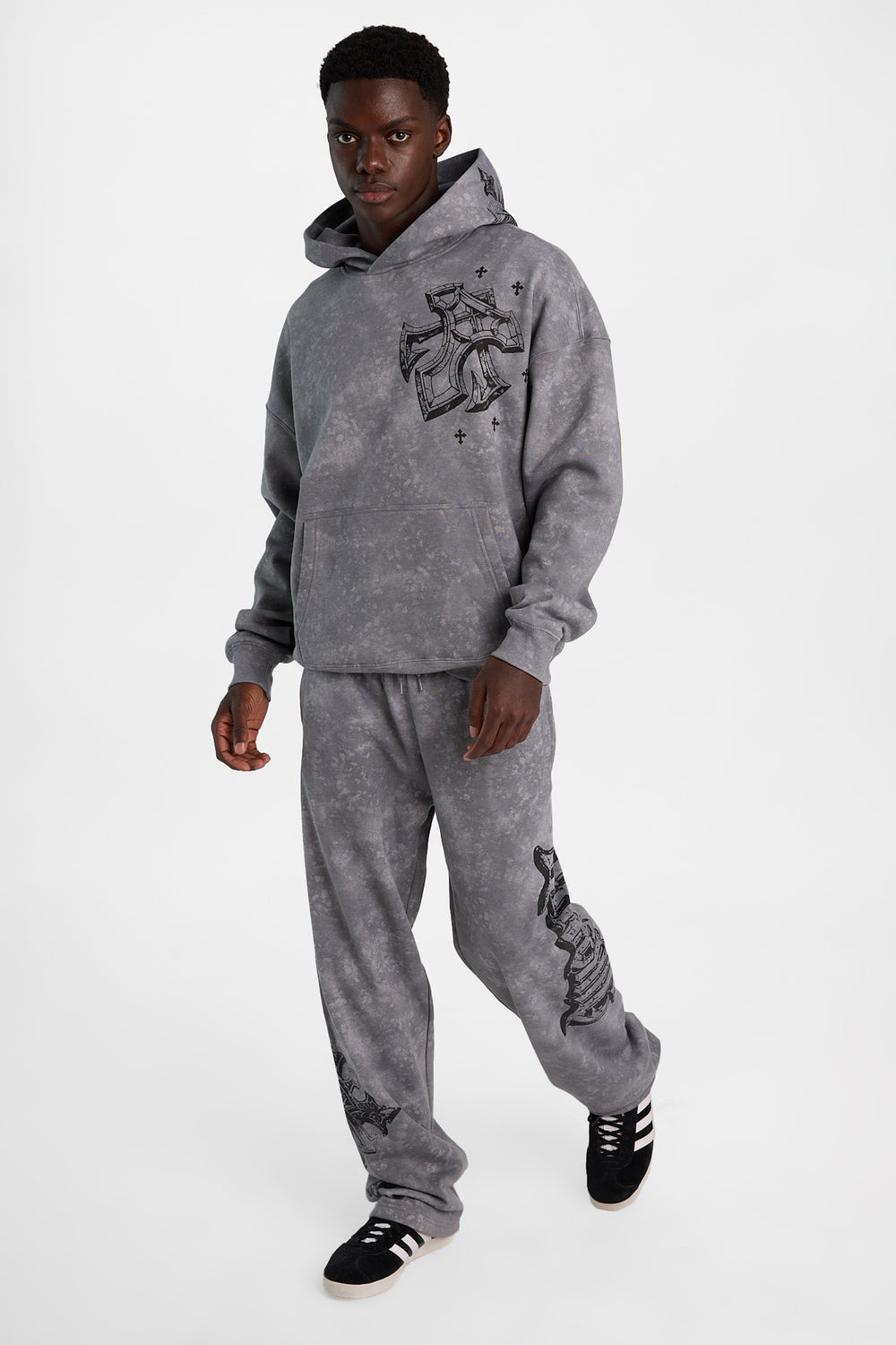 Arsenic Cross Washed Baggy Sweatpants Arsenic Cross Washed Baggy Sweatpants