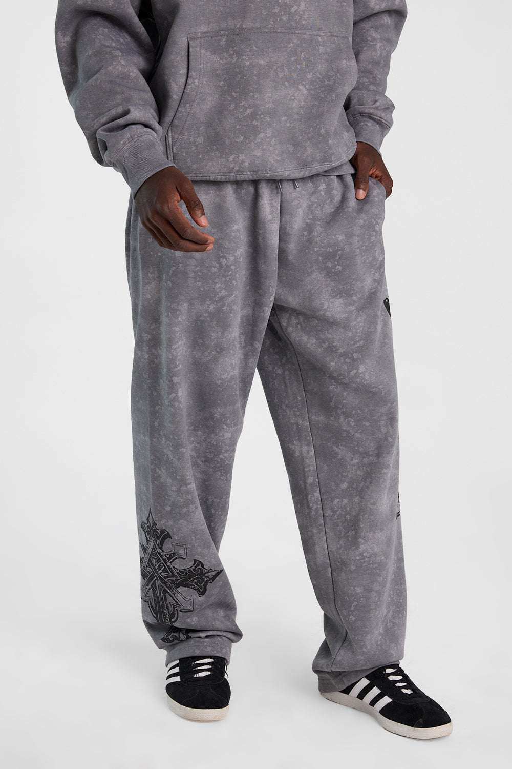 Arsenic Cross Washed Baggy Sweatpants Arsenic Cross Washed Baggy Sweatpants