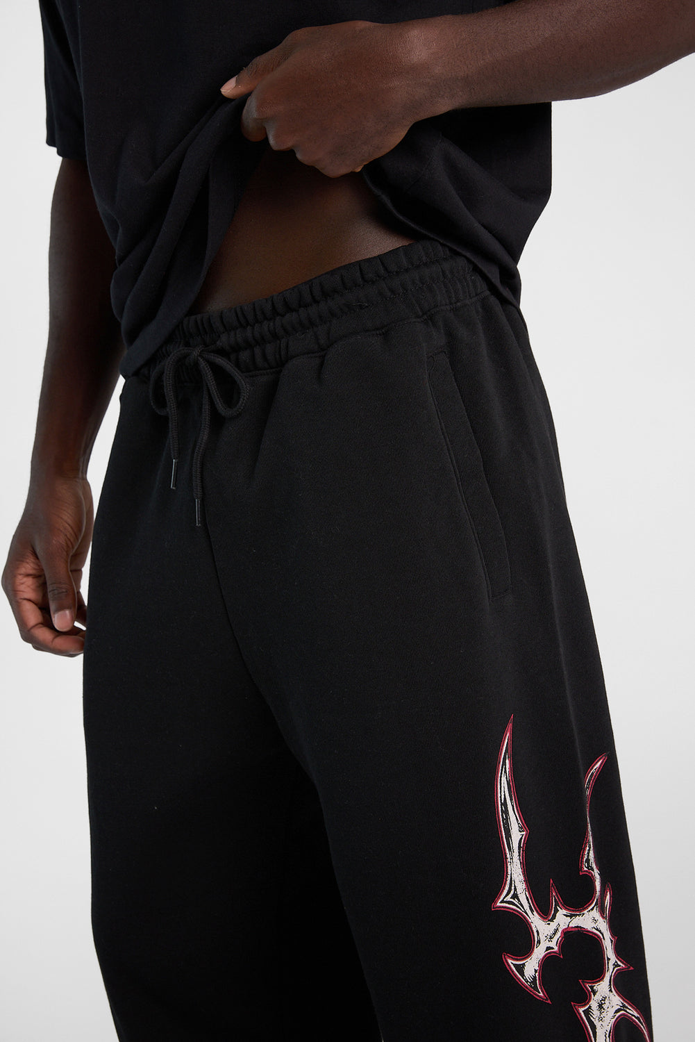 Pantalon en molleton ample imprimé Arsenic Pantalon en molleton ample imprimé Arsenic