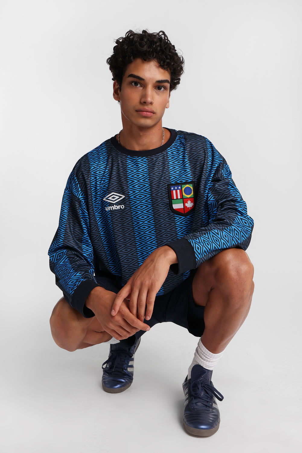 Umbro World's Game Graphic Long Sleeve Crew Neck Jersey Umbro World's Game Graphic Long Sleeve Crew Neck Jersey