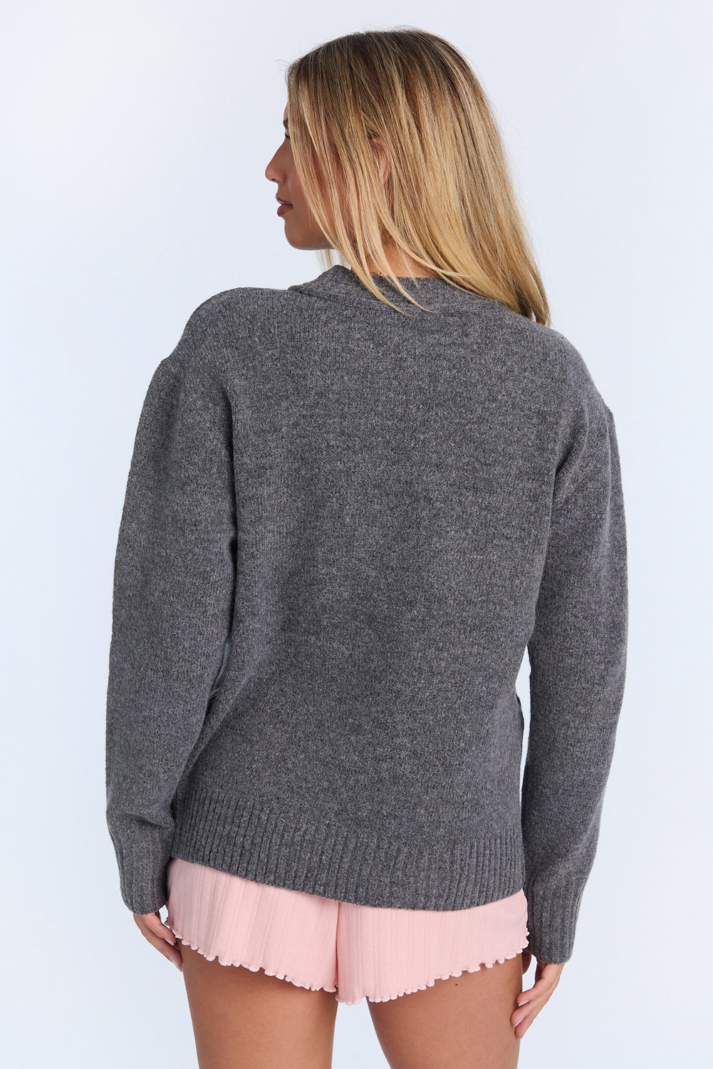 Chandail ras du cou en tricot plat Chandail ras du cou en tricot plat