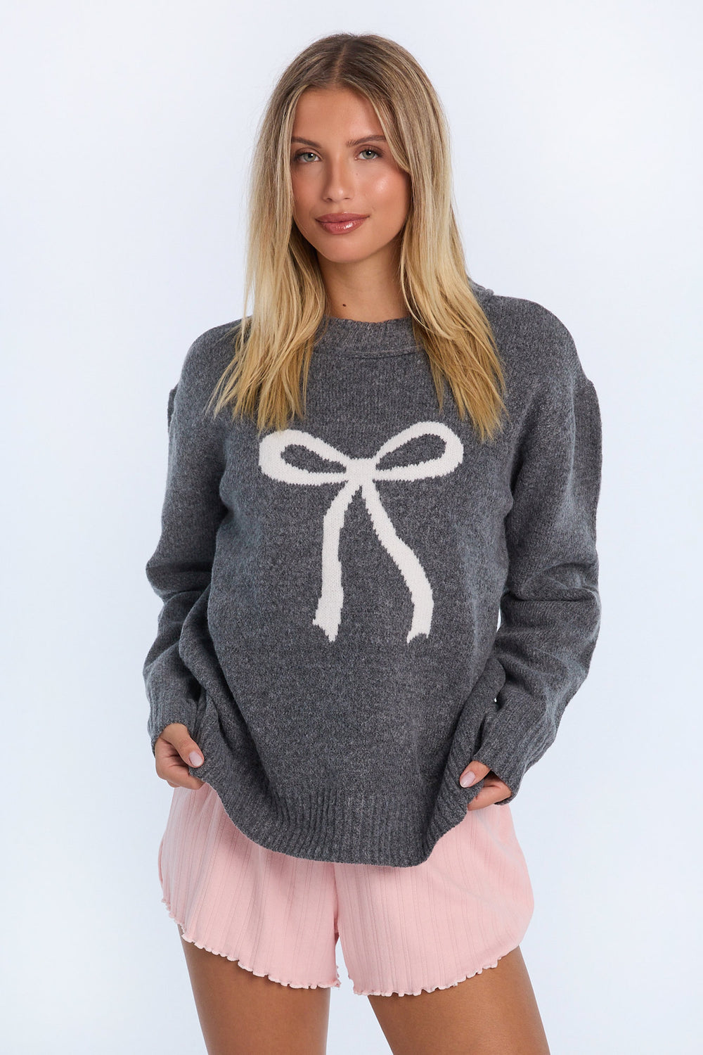 Chandail ras du cou en tricot plat Chandail ras du cou en tricot plat