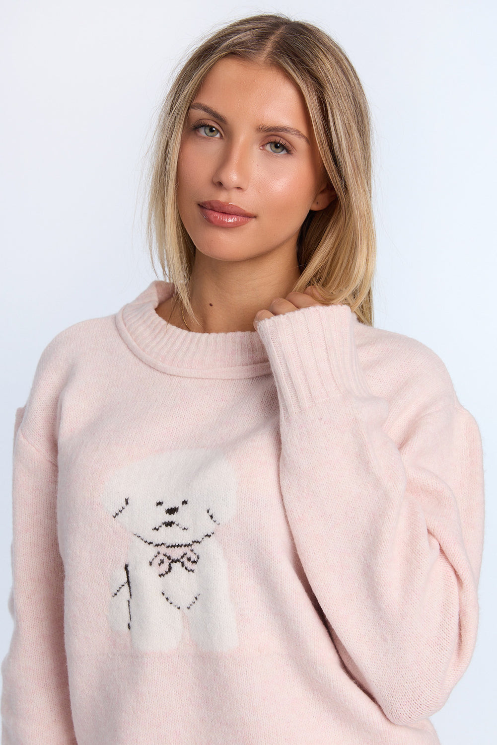 Chandail ras du cou en tricot plat Chandail ras du cou en tricot plat