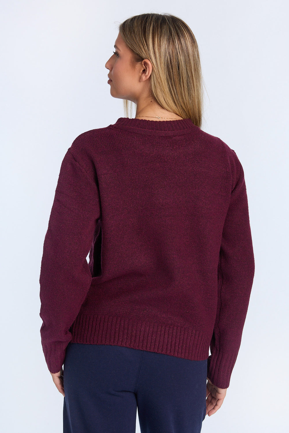Chandail ras du cou en tricot plat Chandail ras du cou en tricot plat