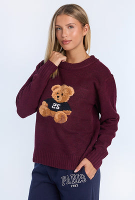 Chandail ras du cou en tricot plat