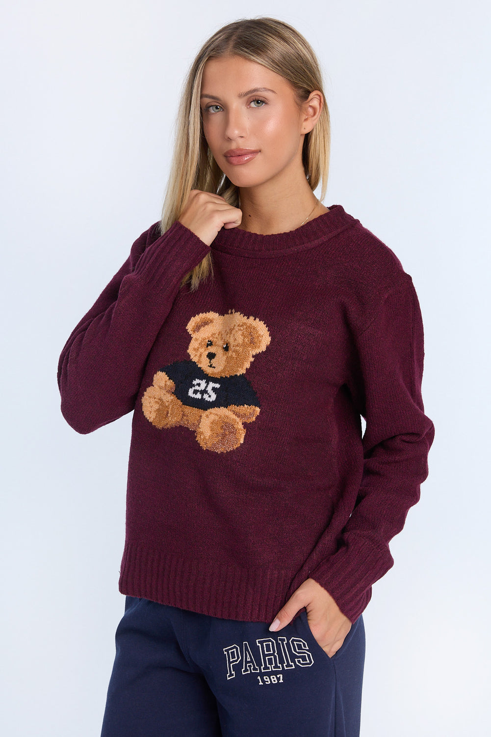 Chandail ras du cou en tricot plat Chandail ras du cou en tricot plat