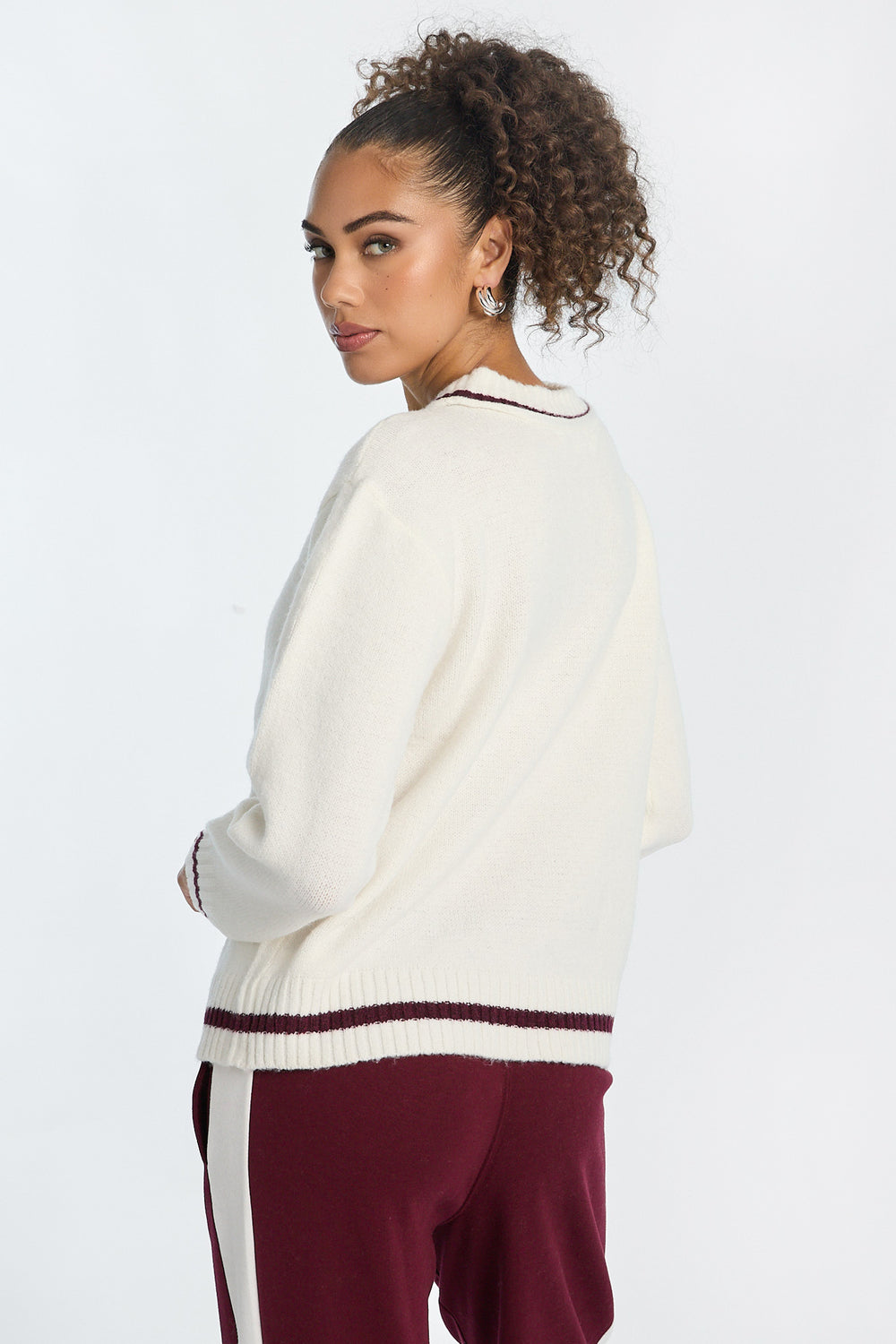 Graphic Flat Knit Crewneck Sweater Graphic Flat Knit Crewneck Sweater